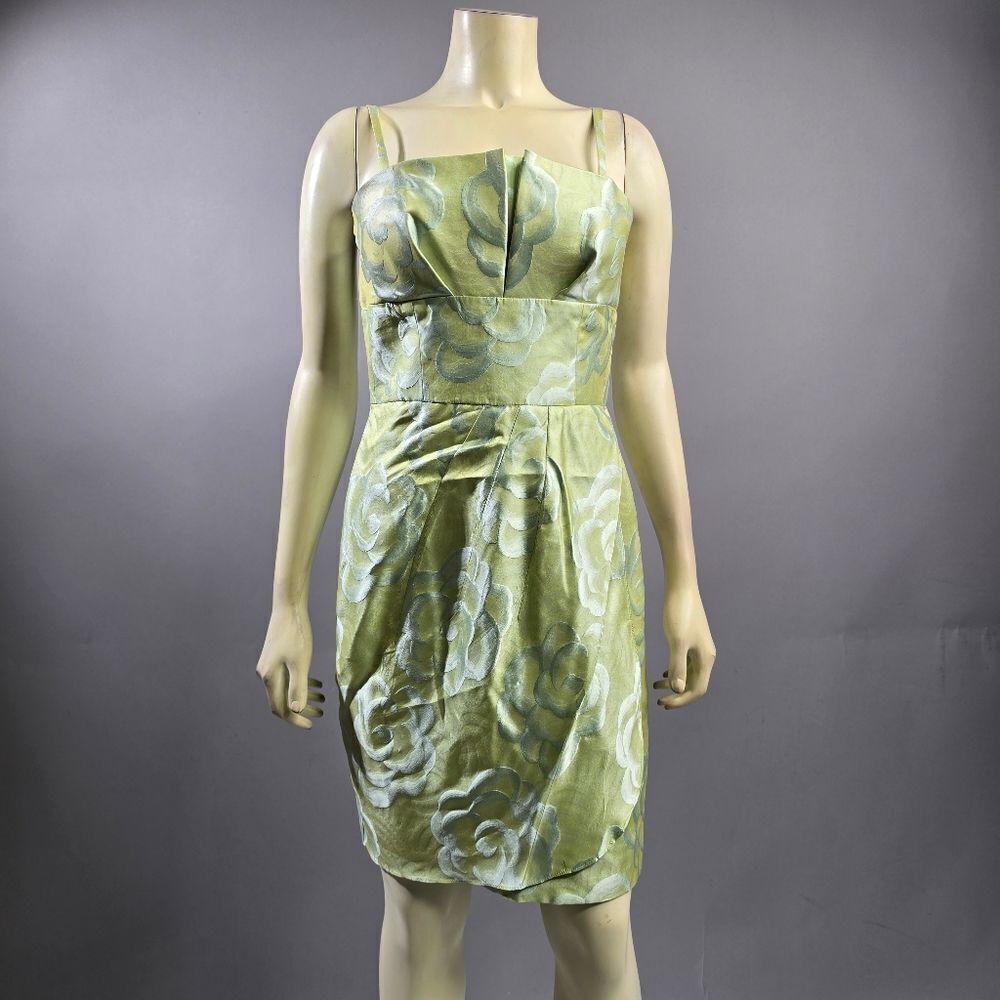 Chetta B Green Floral Mini Dress R7